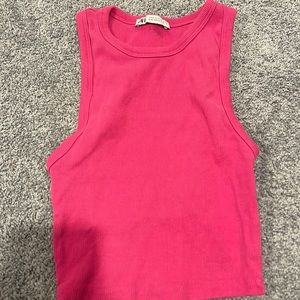 Ugh neck lined hot pink Zara tank
